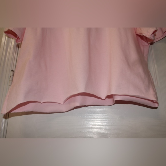 Pink Large Short Sleeve Tee with Dress Embroidery - Picture 5 of 6